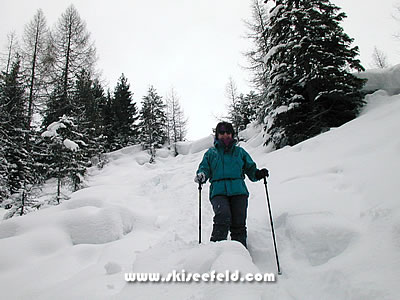 Snowshoe walking in Seefeld